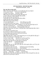 ĐỀ THAM KHẢO - THI THỬ ĐẠI HỌC môn Sinh