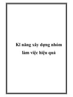 Kĩ năng xây dựng nhóm làm việc hiệu quả pot