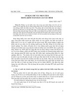 báo cáo khoa học  ' áp dụng thủ tục phân tích trong kiểm toán báo cáo tài chính'