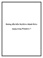 Hướng dẫn biến SkyDrive thành Drive mạng trong Windows 7 pptx