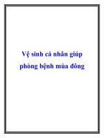 Vệ sinh cá nhân giúp phòng bệnh mùa đông pot