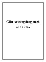 Giảm xơ cứng động mạch nhờ ăn táo pdf