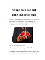Những cách đặc biệt động viên nhân viên doc