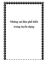 Những sai lầm phổ biến trong tuyển dụng pptx