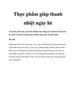 Thực phẩm giúp thanh nhiệt ngày hè pptx