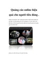 Quảng cáo online hiệu quả cho người tiêu dùng pot