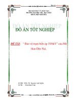 LUẬN VĂN-ĐỀ TÀI: “ Bảo vệ trạm biến áp 35/6kV” của Mỏ than Đèo Nai. docx