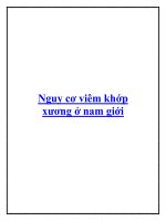 Nguy cơ viêm khớp xương ở nam giới doc