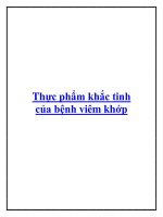 Thực phẩm khắc tinh của bệnh viêm khớp pdf
