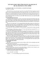báo cáo nghiên cứu khoa học  'xây dựng phần mềm tính chuyển tọa độ gps về hệ tọa độ phẳng công trình'
