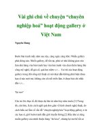 Vài ghi chú về chuyện “chuyên nghiệp hoá” hoạt động gallery ở Việt Nam pptx