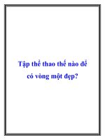 Tập thể thao thế nào để có vòng một đẹp pdf