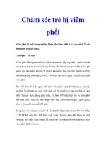 Chăm sóc trẻ bị viêm phổi pptx