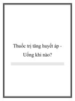 Thuốc trị tăng huyết áp Uống khi nào pdf