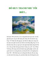 ĐỖ HUY THANH NHƯ TÔI BIẾT... pot