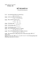 Đề luyện tập khối 10 (tuần 1)