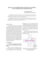 báo cáo khoa học  'đề xuất cải tiến biện pháp tổ chức giao thông tại nút hiện hành ở thủ đô hà nội'