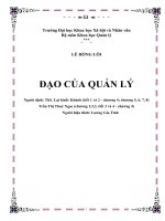 ĐẠO CỦA QUẢN LÝ pdf