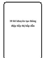 10 lời khuyên tạo thông điệp tiếp thị hấp dẫn doc