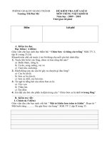 ĐỀ THI GIỮA KỲ II_TIẾNG VIỆT LỚP 2