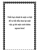 Thất bại chính là một cơ hội để ta bắt đầu làm lại một việc gì đó một cách khôn ngoan hơn ppt