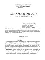 BÀI TẬP CÁ NHÂN LẦN 4 MÔN ĐỊA CHẤT ĐẠI CƯƠNG potx