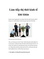 Làm tiếp thị thời kinh tế khó khăn docx