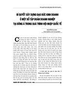 báo cáo nghiên cứu khoa học ' bí quyết xây dựng đạo đức kinh doanh ở một số tập đoàn doanh nghiệp tại đông á trong quá trình hội nhập quốc tế '