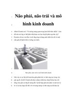 Não phải, não trái và mô hình kinh doanh pptx