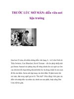 TRƯỚC LÚC MỞ MÀN: diễn viên nơi hậu trường pdf