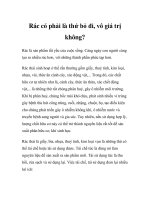 Rác có phải là thứ bỏ đi, vô giá trị không? potx