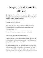 TÍN DỤNG CÁ NHÂN MỞ VẪN KHÓ VÀO pdf