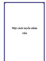 Một cách tuyển nhân viên doc