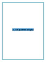 15 cách giảm cân đơn giản pdf