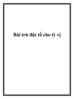 Bài trừ độc tố cho tỳ vị potx