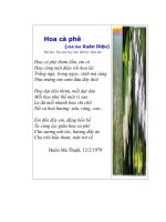 Hoa Cafe (thơ XuânDiệu)  Tặng thầy Trần Ngọc Sơn – GD So GD & DT Daklak
