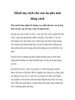 Mách mẹ cách cho con ăn pho mát đúng cách pdf