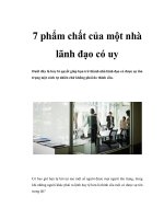 7 phẩm chất của một nhà lãnh đạo có uy ppsx