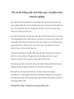 Tối ưu hệ thống một cách hiệu quả với phần mềm chuyên nghiệp pptx