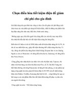 Chọn điều hòa tiết kiệm điện để giảm chi phí cho gia đình doc