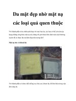 Da mặt đẹp nhờ mặt nạ các loại quả quen thuộc pdf