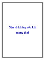 Nên và không nên khi mang thai pdf