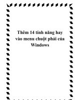 Thêm 14 tính năng hay vào menu chuột phải của Windows ppt