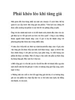 Phải khéo léo khi tăng giá pot