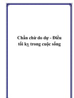 Chần chừ do dự - Điều tối kỵ trong cuộc sống potx