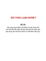 Tiểu luận: Vận dụng quan điểm của Đảng về xây dựng nền văn hóa tiên tiến đậm đà bản sắc dân tộc trong việc xây dựng văn hóa kinh doanh ở Việt Nam hiện nay. potx