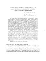 báo cáo khoa học  'nghiên cứu xu hướng logistics toàn cầu và đề xuất giải pháp cho các công ty giao nhận vận tải việt nam'