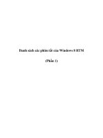 Danh sách các phím tắt của Windows 8 RTM (Phần 1) potx