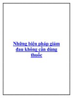 Những biện pháp giảm đau không cần dùng thuốc pptx