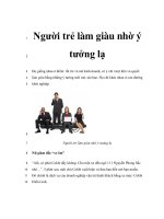 Người trẻ làm giàu nhờ ý tưởng lạ potx